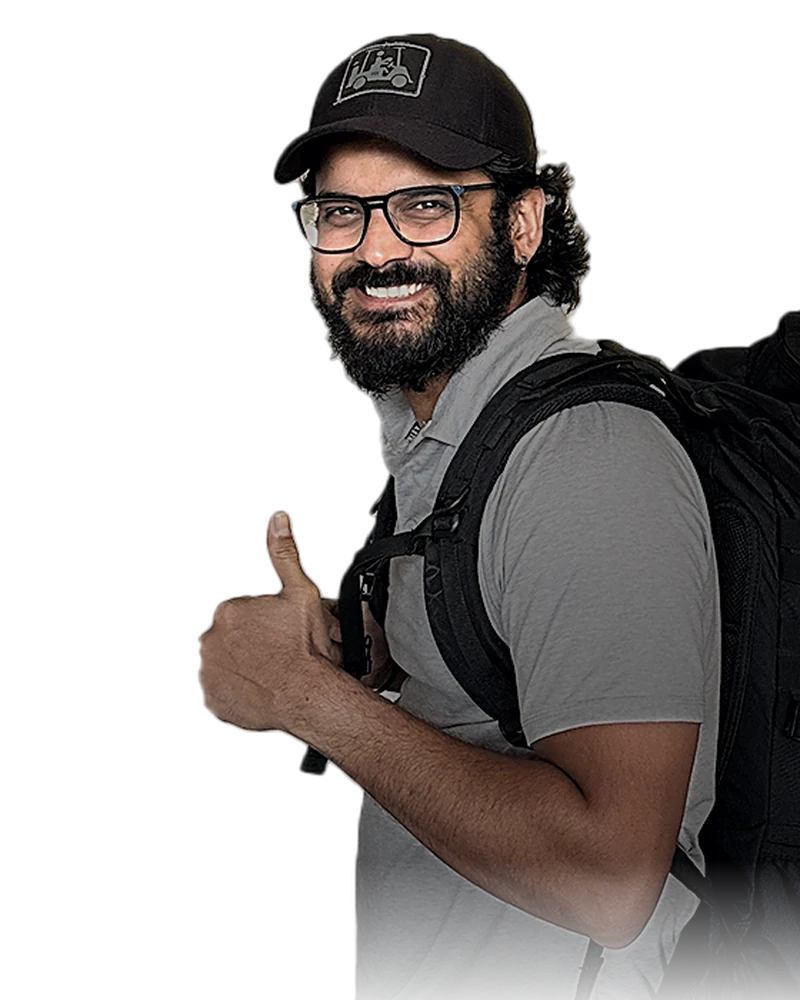 Salman, founder of BNProductions, on location with camera gear